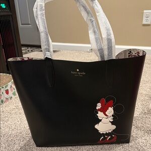 New with tags Kate Spade Black Minnie Mouse Tote Bag